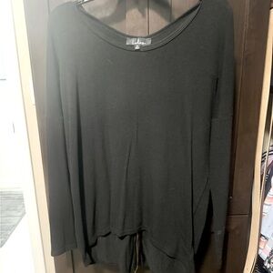 Lulu's Black Long Sleeve Zip To My Lou Black Sweater
